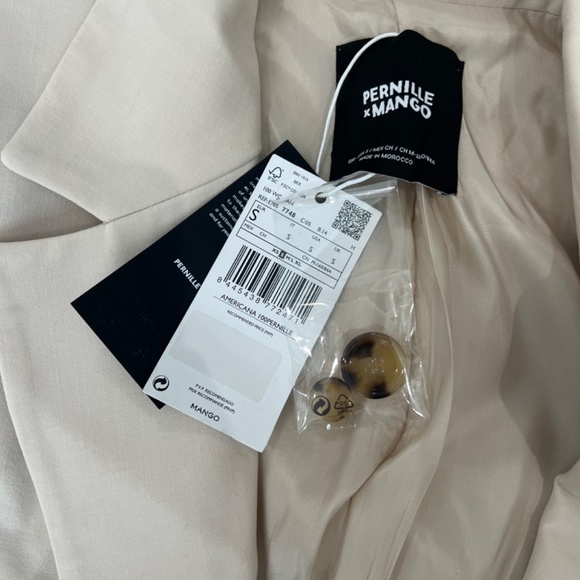 Pernille Teisbaek x Mango Oversized Cream Blazer Small NWT - Picture 4 of 6
